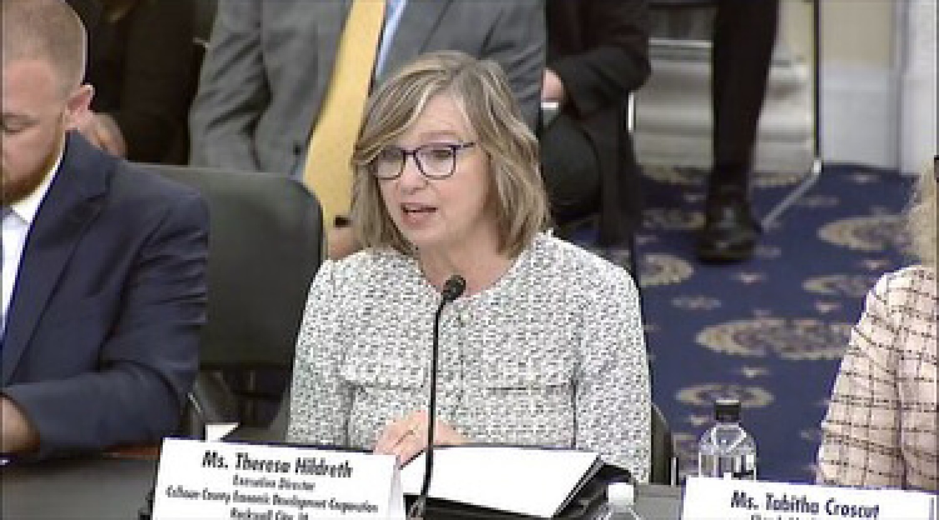 Theresa Hildreth testifies in Washington, D.C. about the challenges and opportunities of rural business succession planning.